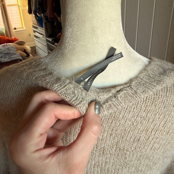 Anthropologie Gray Two-fer Sweater Dress - Picture 9 of 10